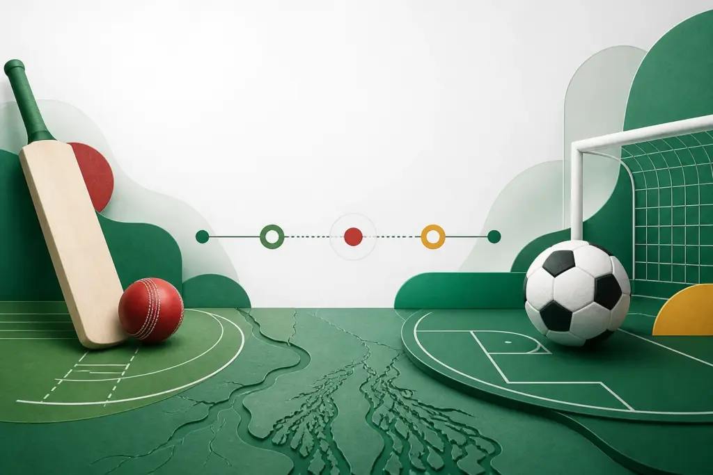 k444 Sports-এ ক্রিকেট ও ফুটবল কনটেন্ট পড়ার পার্থক্য